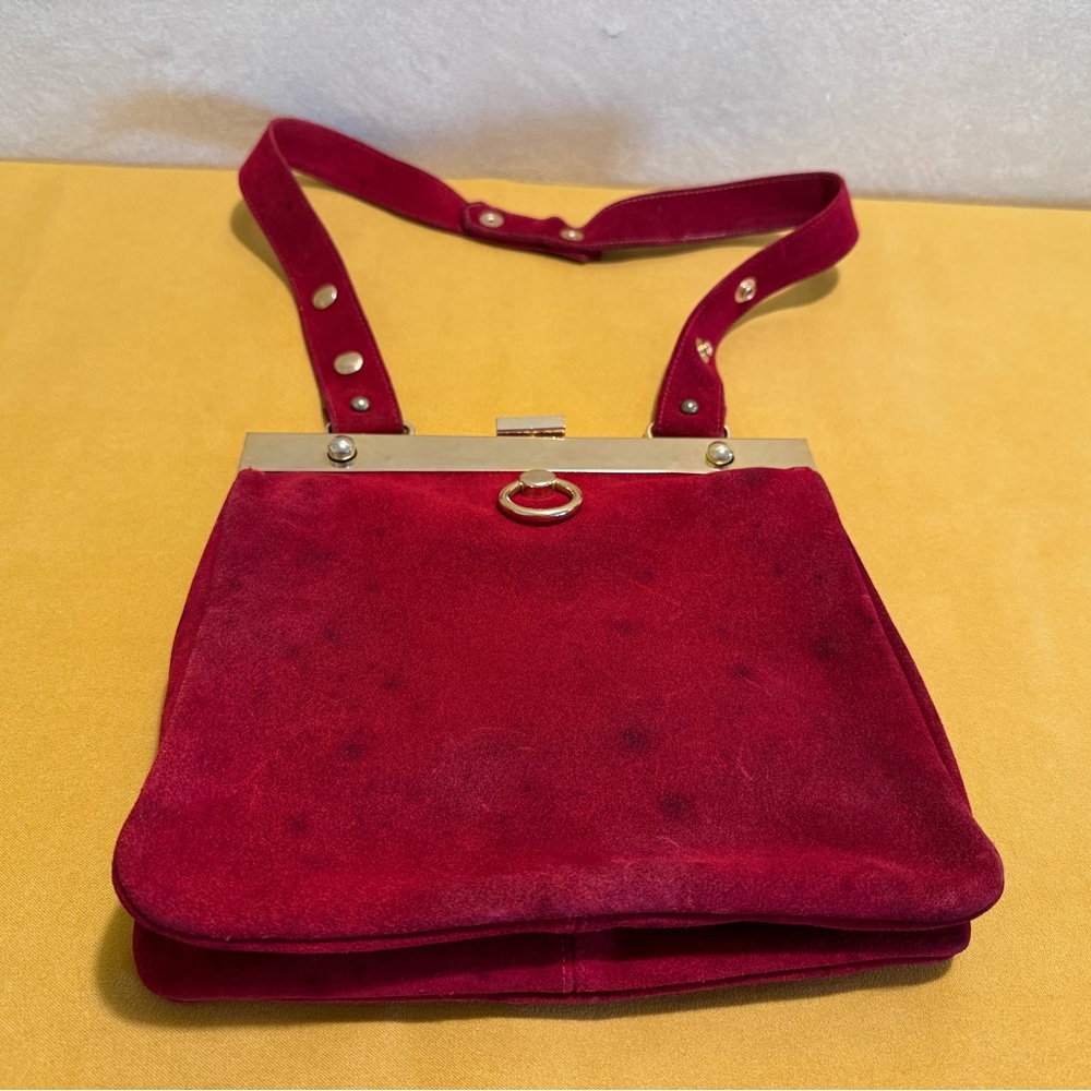 Vintage Magda Makkay Suede Shoulder Bag Very Rare! - Picture 5 of 12